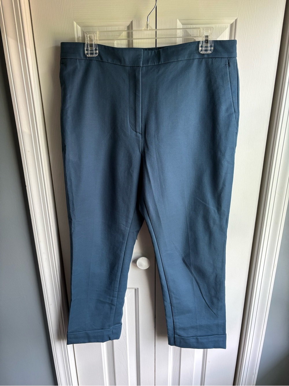 Ann Taylor Factory Womens The High Waist Ankle Pant Teal Size 12 Petite NWT